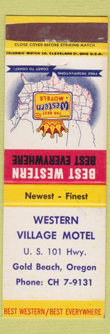 Matchbook Cover - Western Village Motel Gold Beach OR #2