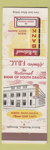 Matchbook Cover - National Bank of Huron SD WORN