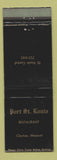 Matchbook Cover - Port ST Louis Restaurant Clayton MO