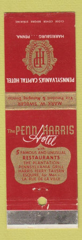 Matchbook Cover - Penn Harris Hotel Harrisburg PA