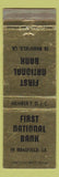 Matchbook Cover - First National Bank Mansfield LA WEAR