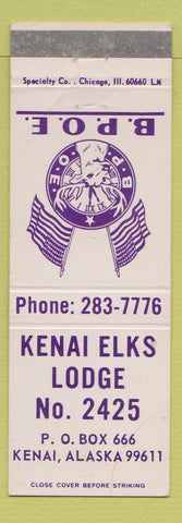 Matchbook Cover - Kenai Elks Lodge Kenai AK