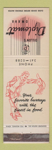 Matchbook Cover - Dillon's Diplomat Omaha NE WEAR