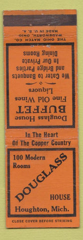Matchbook Cover - Douglass House Houghton MI WEAR
