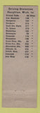 Matchbook Cover - Douglass House Houghton MI WEAR