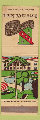 Matchbook Cover - Mission Inn Riverside CA WORN