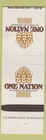 Matchbook Cover - One Nation American Restaurant Columbus OH
