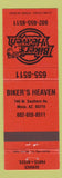 Matchbook Cover - Biker's Heaven Mesa AZ motorcycles