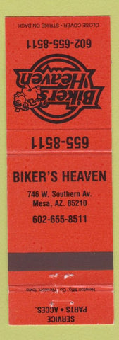 Matchbook Cover - Biker's Heaven Mesa AZ motorcycles