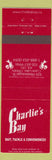 Matchbook Cover - Charlie's Bay Bait Tackle Curve Lake ON