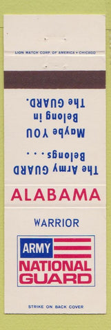 Matchbook Cover - Army National Guard Alabama AL