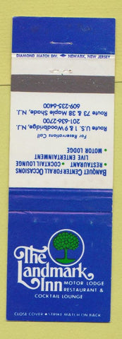 Matchbook Cover - Landmark Inn Motor Lodge Maple Shade Woodbridge NJ