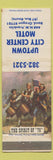 Matchbook Cover - Uptown City Center Motel Bend OR WEAR