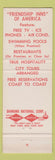 Matchbook Cover - Friendship Inn Covered Wagon Motel Lusk WY WEAR