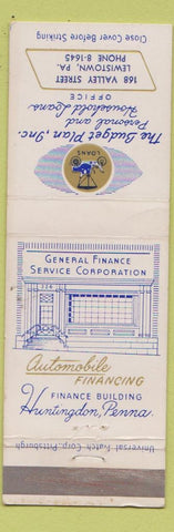 Matchbook Cover - Budget Plan Loans Lewistown PA