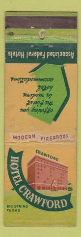 Matchbook Cover - Hotel Crawford Big Spring TX WEAR