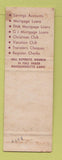 Matchbook Cover - Bay State Savings Bank Worcester MA WEAR