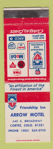Matchbook Cover - Arrow Motel Cortez Colorado WEAR