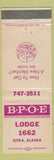 Matchbook Cover - Elks Lodge Sitka AK