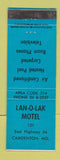 Matchbook Cover - Lan O Lake Motel Camdenton MO