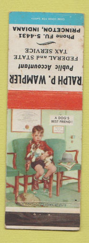 Matchbook Cover - Ralph Wampler Accountant Princeton IN STAINED