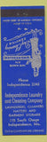 Matchbook Cover - Independence MO Laundry Cleaning girlie