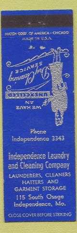 Matchbook Cover - Independence MO Laundry Cleaning girlie