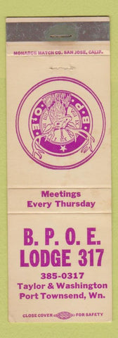 Matchbook Cover - Elks Club Port Townsend WA WEAR