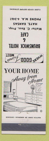 Matchbook Cover - Brunswick Hotel Cafe Hays KS
