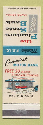 Matchbook Cover - Planters State Bank Salina KS #2