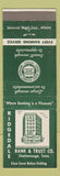 Matchbook Cover - Ridgedale Bank Trust Chattanooga TN