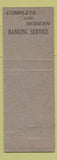 Matchbook Cover - Bank of Commerce Sheridan WY