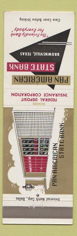 Matchbook Cover - Pan American State Bank Brownsville TX