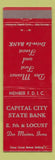 Matchbook Cover - Capital City State Bank Des Moines IA