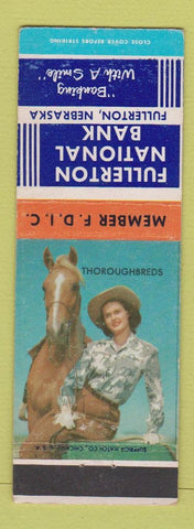 Matchbook Cover - Fullerton National Bank Fullerton NE