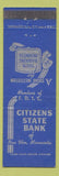Matchbook Cover - Citizens State Bank New Ulm MN