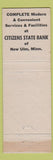 Matchbook Cover - Citizens State Bank New Ulm MN