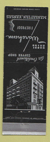 Matchbook Cover - Hotel Wareham Manhattan KS