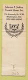 Matchbook Cover - Johnson and Jenkins Funeral Home Washington DC WEAR