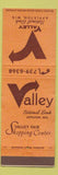 Matchbook Cover - Valley National Bank Appleton WI