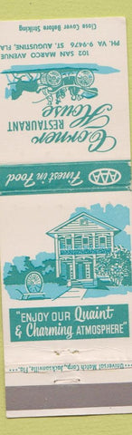 Matchbook Cover - Corner House Restaurant ST Autustine FL