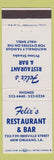 Matchbook Cover - Felix's Restaurant Bar New Orleans LA