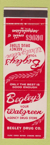 Matchbook Cover - Begley's Walgreen Drugs