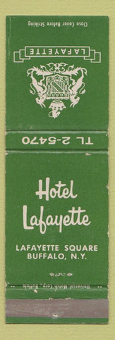 Matchbook Cover - Hotel Lafayette Buffalo NY WORN BACK