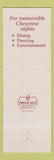 Matchbook Cover - Cristy's Cheyenne WY