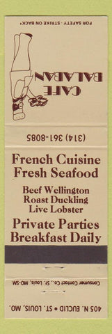 Matchbook Cover - Cafe Balban St Louis MO