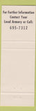 Matchbook Cover - Army National Guard Vernon Alabama AL