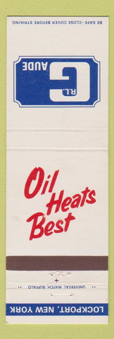Matchbook Cover - RL Gaude heating oil Lockport NY