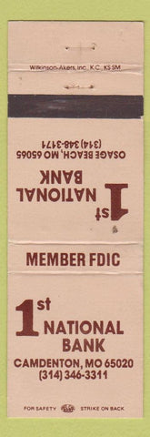 Matchbook Cover - 1st National Bank Camdenton MO