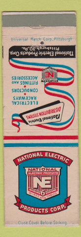Matchbook Cover - National Electric Products Pittsburgh PA
